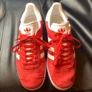 Adidas Gazelle Red suede athletic shoes